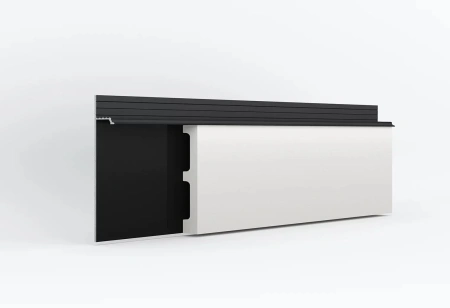 Скрытый плинтус LACONISTIQ REGULAR, под подсветку, черный МУАР RAL9005 (80х13х3000мм)